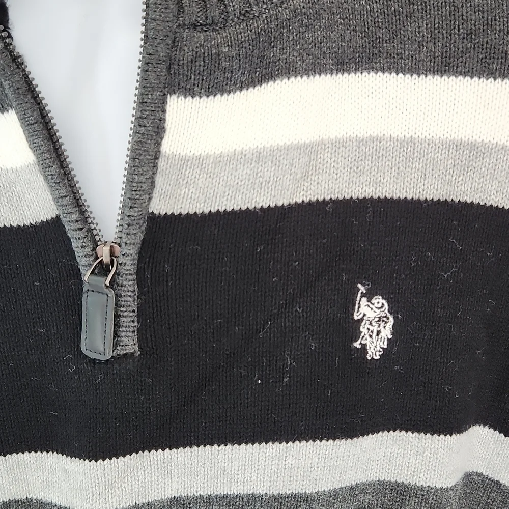 NWT U.S. Polo Assn men's 1/4 zipped pullover sweater